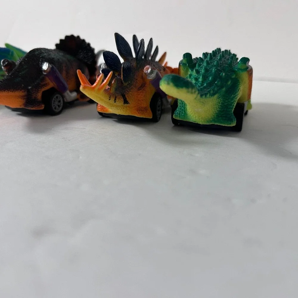 Dinosaur Pull Back Toy Cars Set of 5 Prehistoric Monster Truck Racing Vehicles